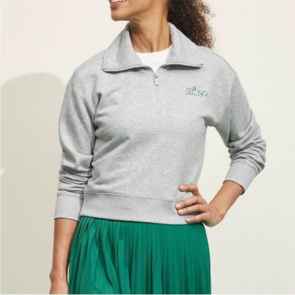 Prince Pickleball @ Target French Terry 1/4 Zip Pullover Gray Size Small NWT